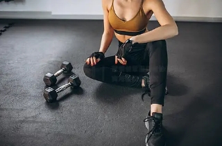 cast iron hexagon dumbbell